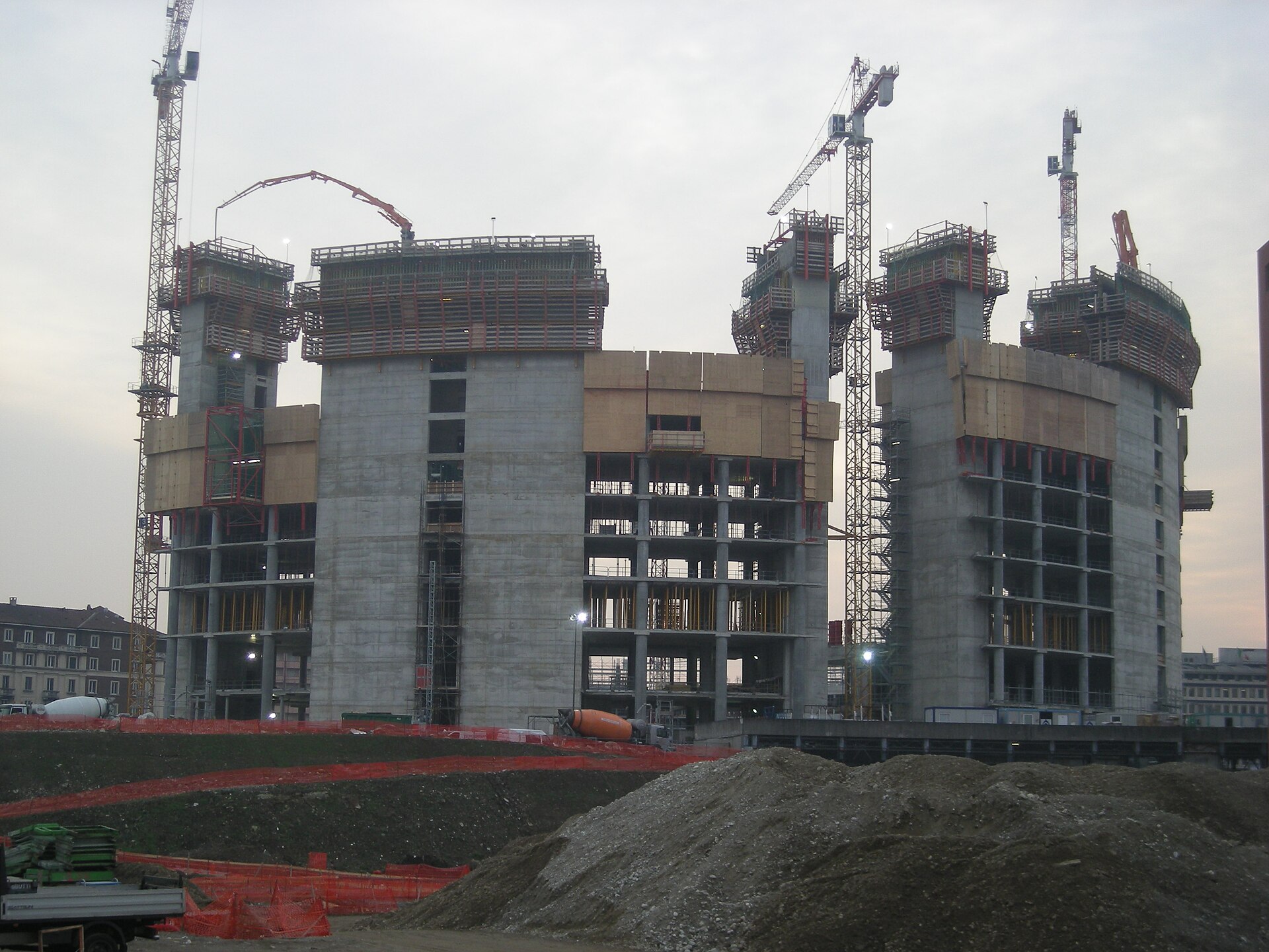 The modern Porta Garibaldi skyline in Milan
