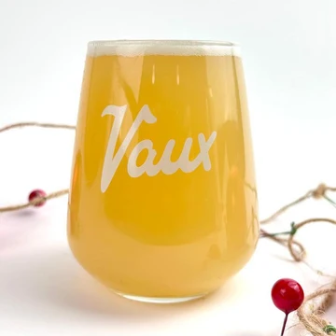 Vaux craft beer glass